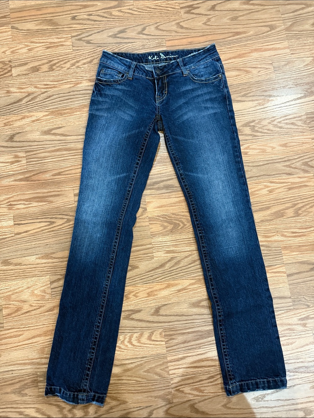 Kali Dark Blue Straight Leg Jeans